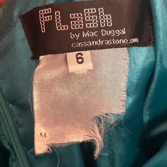 Flash by Mac Duggal Strapless Mini Dress Seafoam Green sequin trim size 6 - Picture 8 of 11